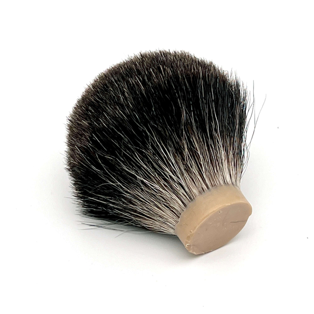 Brocha de afeitar húmeda de nivel básico asequible, nudo de pelo de tejón negro