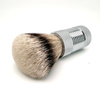 SHD Silvertip Badger con mango inoxidable, brocha de afeitar entera, herramienta de afeitado húmedo