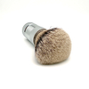 SHD Silvertip Badger con mango inoxidable, brocha de afeitar entera, herramienta de afeitado húmedo
